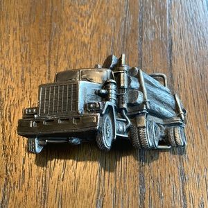 Vintage 1979 Indiana Metal Craft Logging Truck Belt Buckle